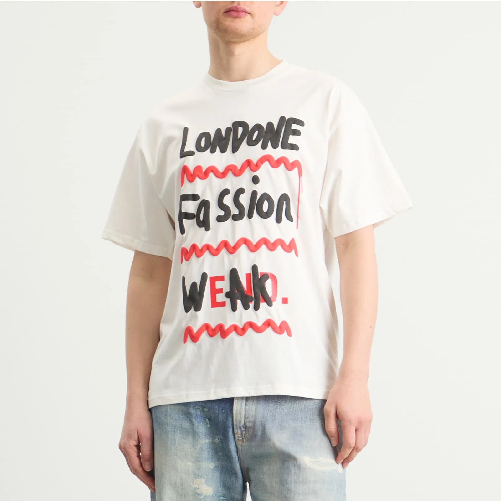 The END. tee, worn