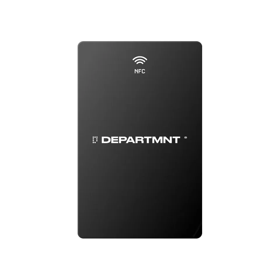 Card, a TapTech tag format, on white